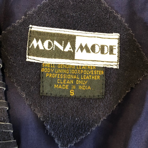 Vintage Mona Mode suede leather vest sz S - Picture 2 of 3